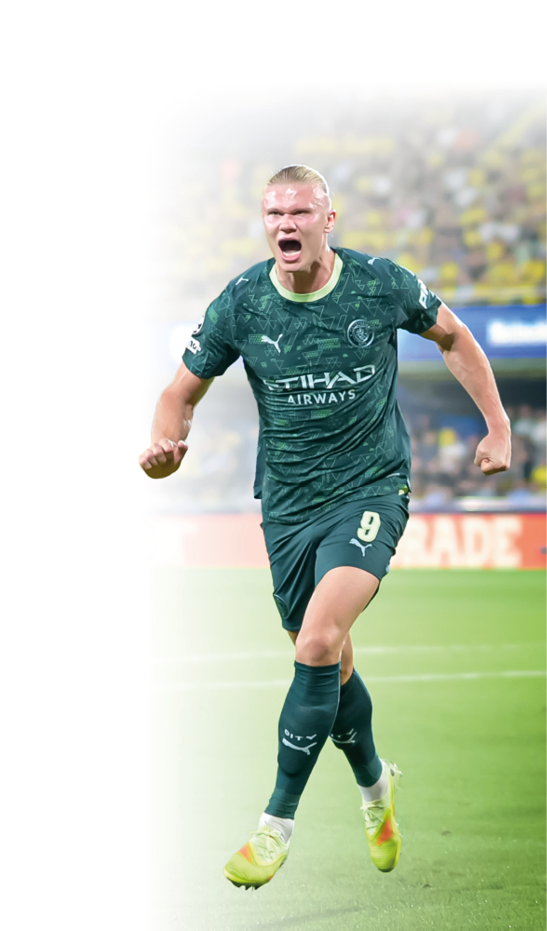 October 21, 2025, Villarreal, Spain: Erling Haaland (Manchester City) celebrates a goal during the UEFA Champions League match between Villarreal FC and Manchester City at Estadio de La Ceramica. Final Score: Villarreal CF 0:2 Manchester City. (Credit Image: © Felipe Mondino/SOPA Images via ZUMA Press Wire