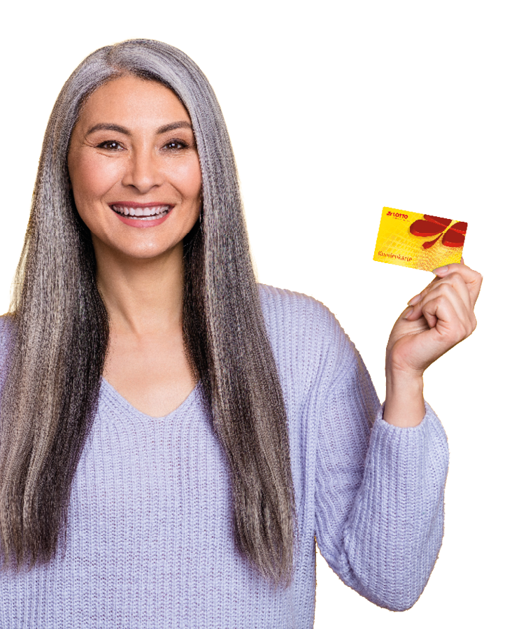 Photo of retired lady in casual style sweater approve banking system wireless payment isolated on yellow color background.