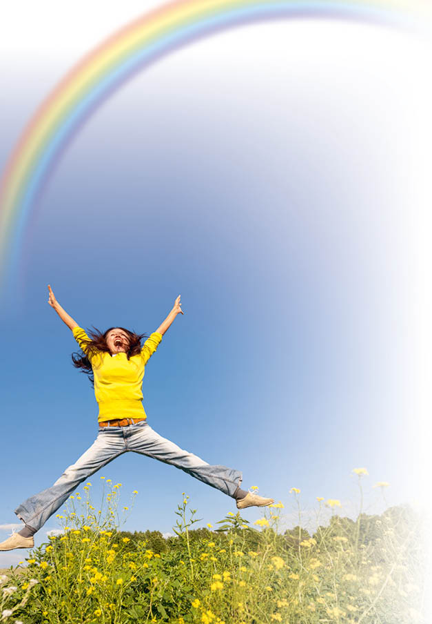 Happy smiling young man jumping on the beach. Freedom concept. Enjoyment.