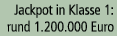 Jackpot in Klasse 1: rund 1.200.000 Euro
