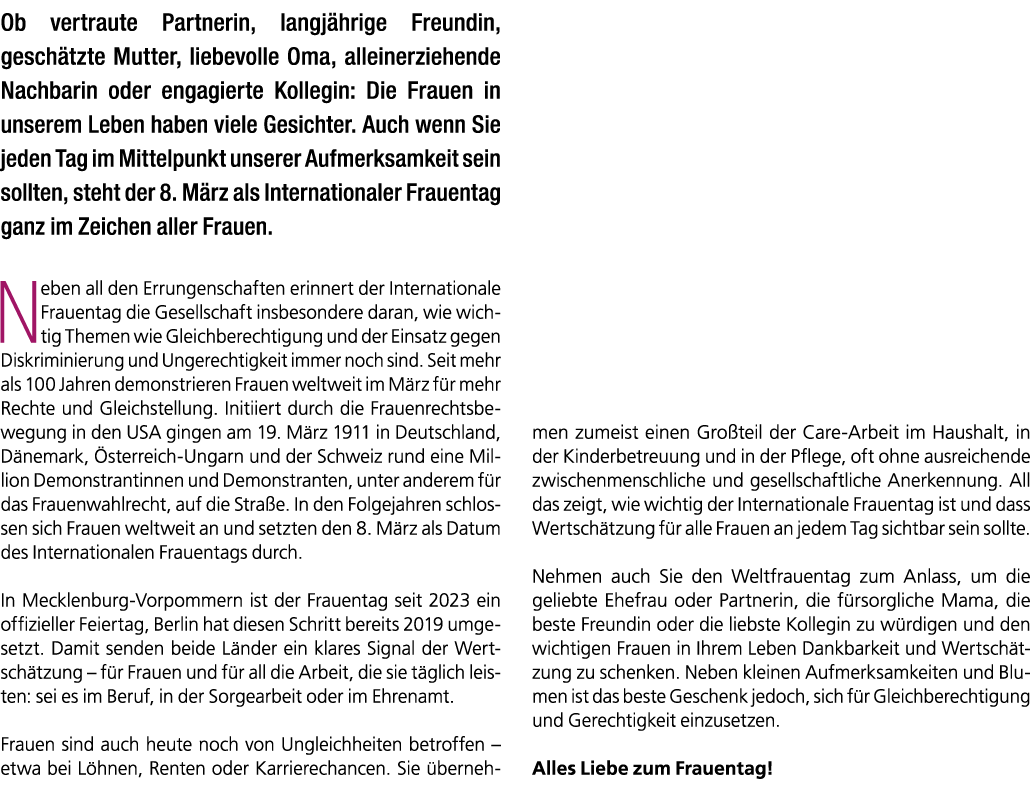 Ob vertraute Partnerin, langj hrige Freundin, gesch tzte Mutter, liebevolle Oma, alleinerziehende Nachbarin oder enga...