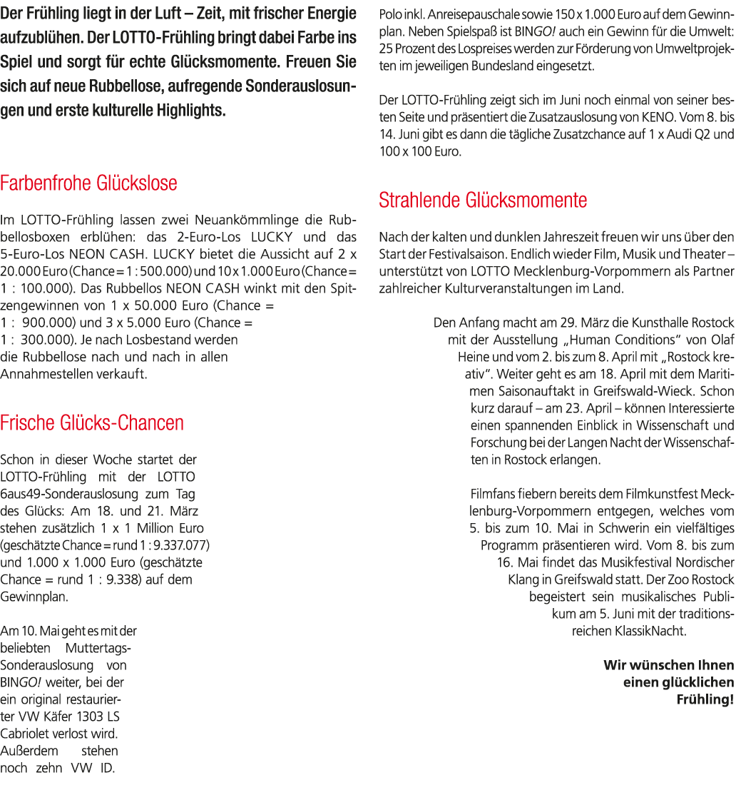 Der Fr hling liegt in der Luft – Zeit, mit frischer Energie aufzubl hen. Der LOTTO Fr hling bringt dabei Farbe ins Sp...