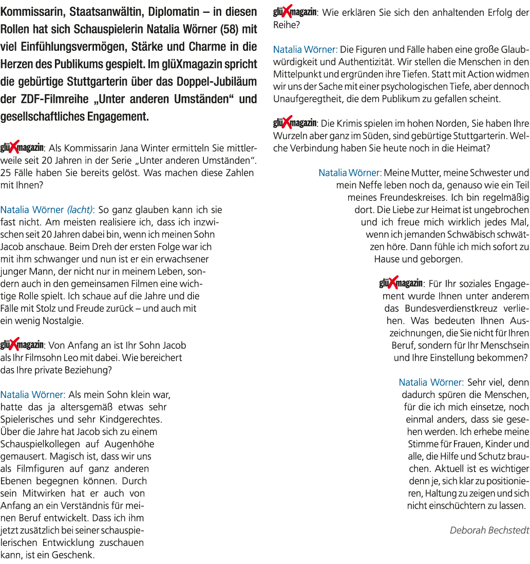 Kommissarin, Staatsanw ltin, Diplomatin – in diesen Rollen hat sich Schauspielerin Natalia W rner (58) mit viel Einf ...