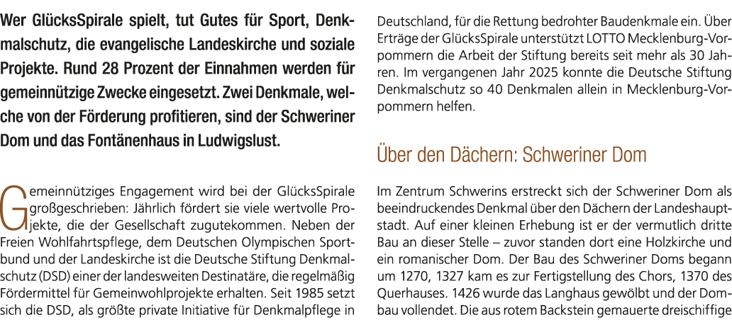 Wer Gl cksSpirale spielt, tut Gutes f r Sport, Denkmalschutz, die evangelische Landeskirche und soziale Projekte. Run...
