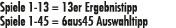 Spiele 1 13 = 13er Ergebnistipp Spiele 1 45 = 6aus45 Auswahltipp 