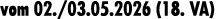 vom 02./03.05.2026 (18. VA)