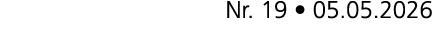 Nr. 19 • 05.05.2026