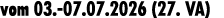 vom 03. 07.07.2026 (27. VA)