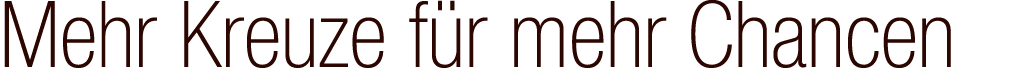 Mehr Kreuze f r mehr Chancen